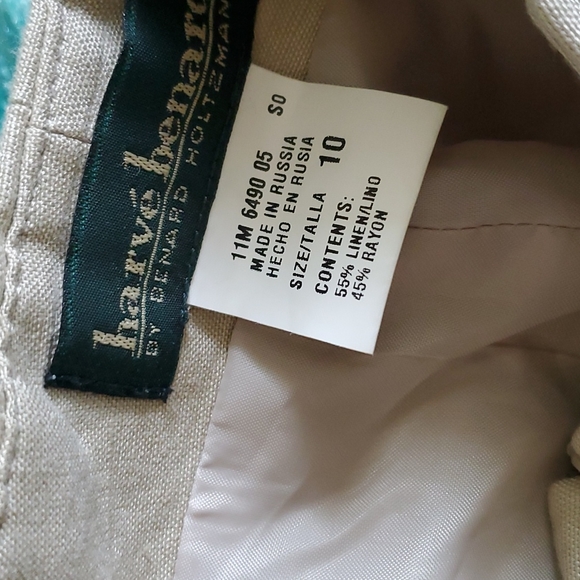 nwt women's harve Bernard linen blend dress pants - Picture 5 of 5